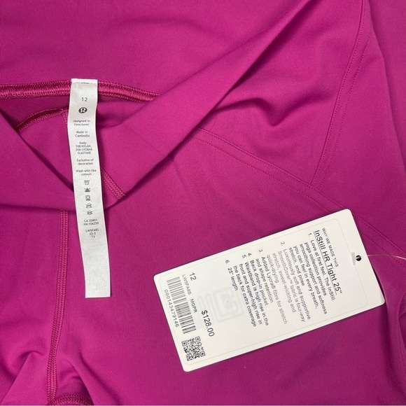 Lululemon InStill High Rise Tight Magenta Purple Leggings 10 12 Nwt - Picture 9 of 10
